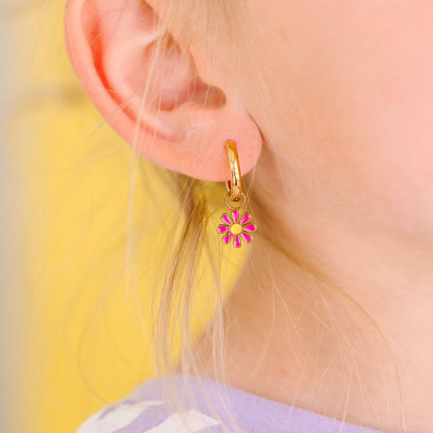 Hot Pink Daisy Charms