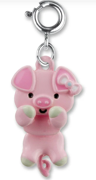 Gold Swivel Pig Charm