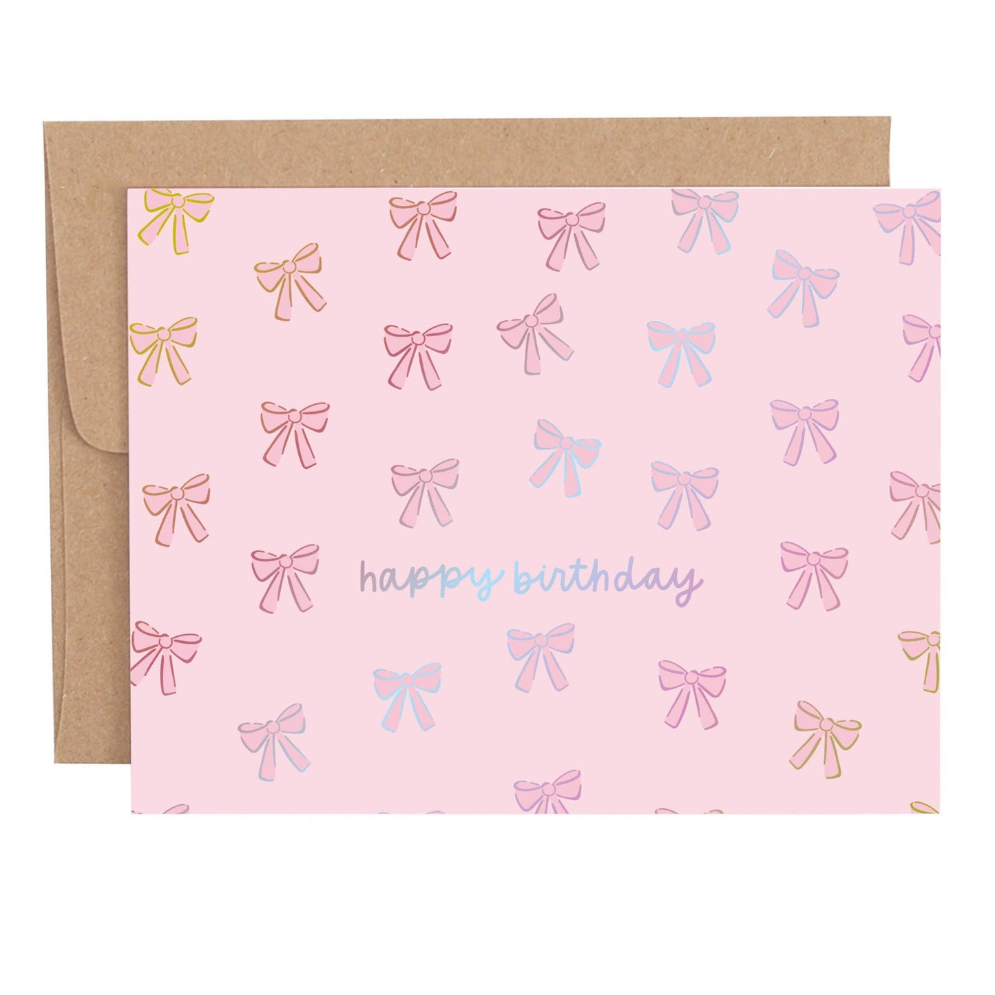 Happy Birthday Pink Bows Card