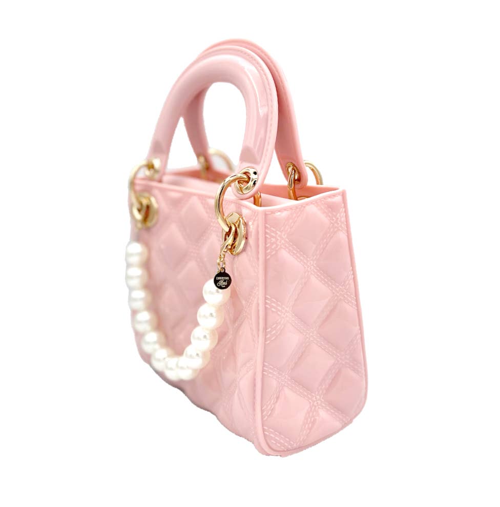 Ballet Pink Pearl Quilted Jelly Bag