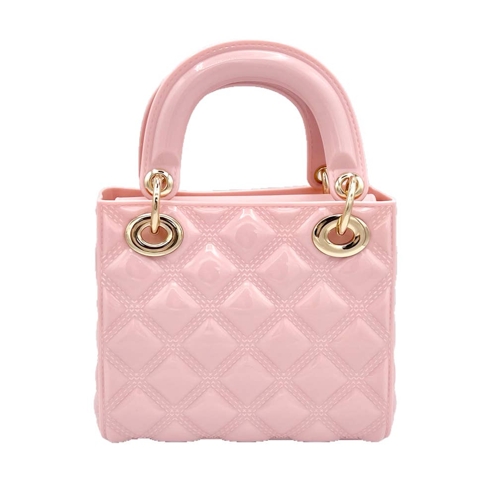 Ballet Pink Pearl Quilted Jelly Bag