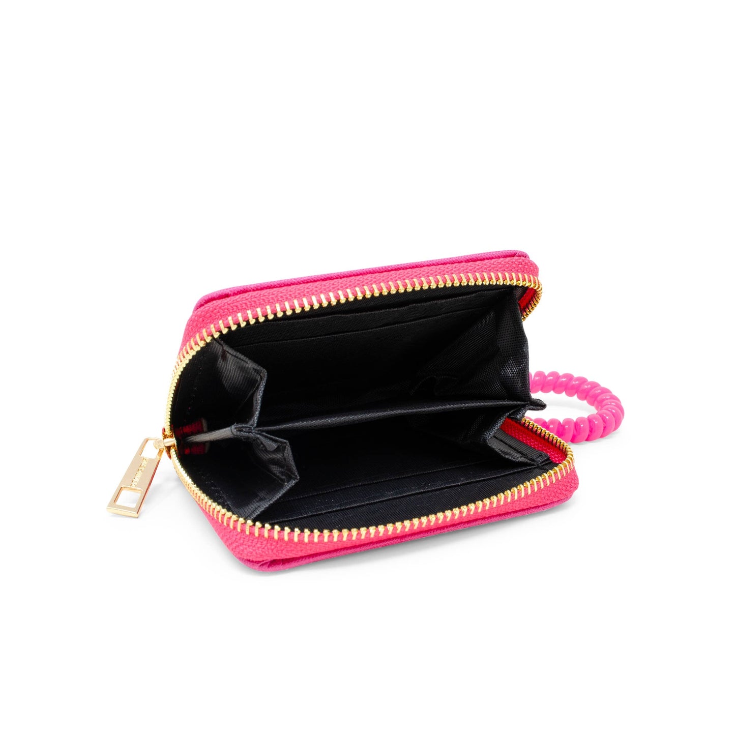 Blue Sequin Heart Spiral Strap Wallet