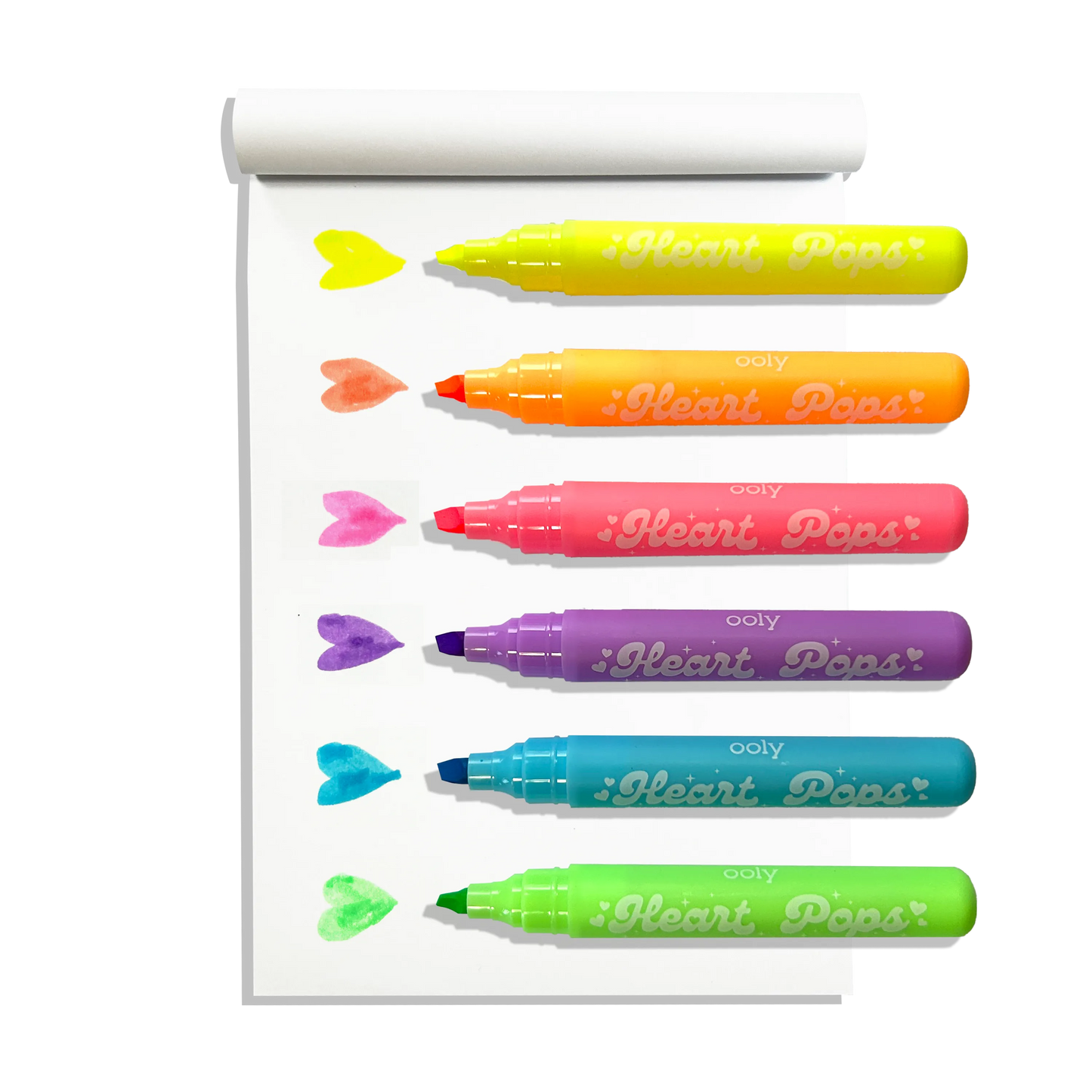 Heart Pops Neon Highlighters (Set of 6)