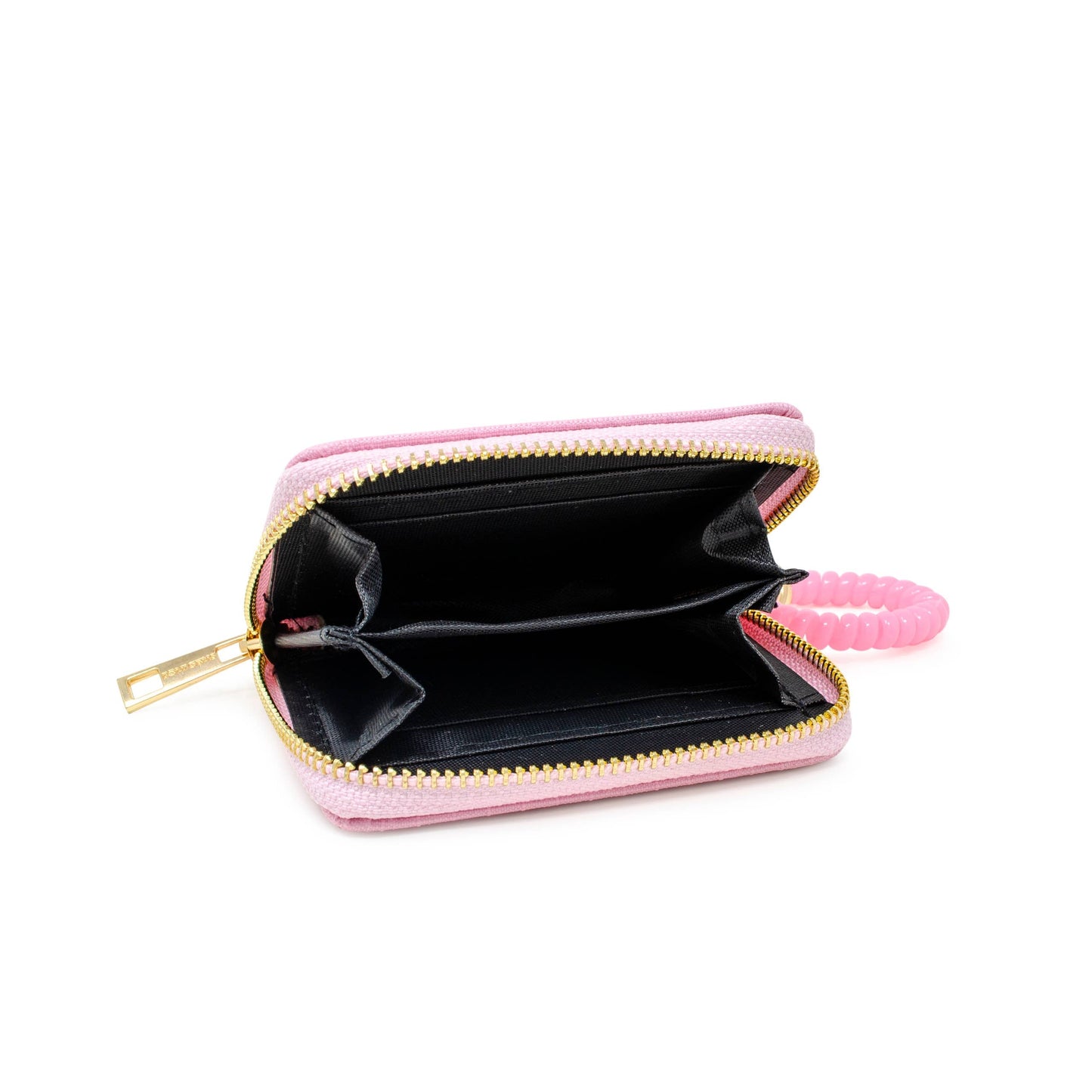 Blue Sequin Heart Spiral Strap Wallet