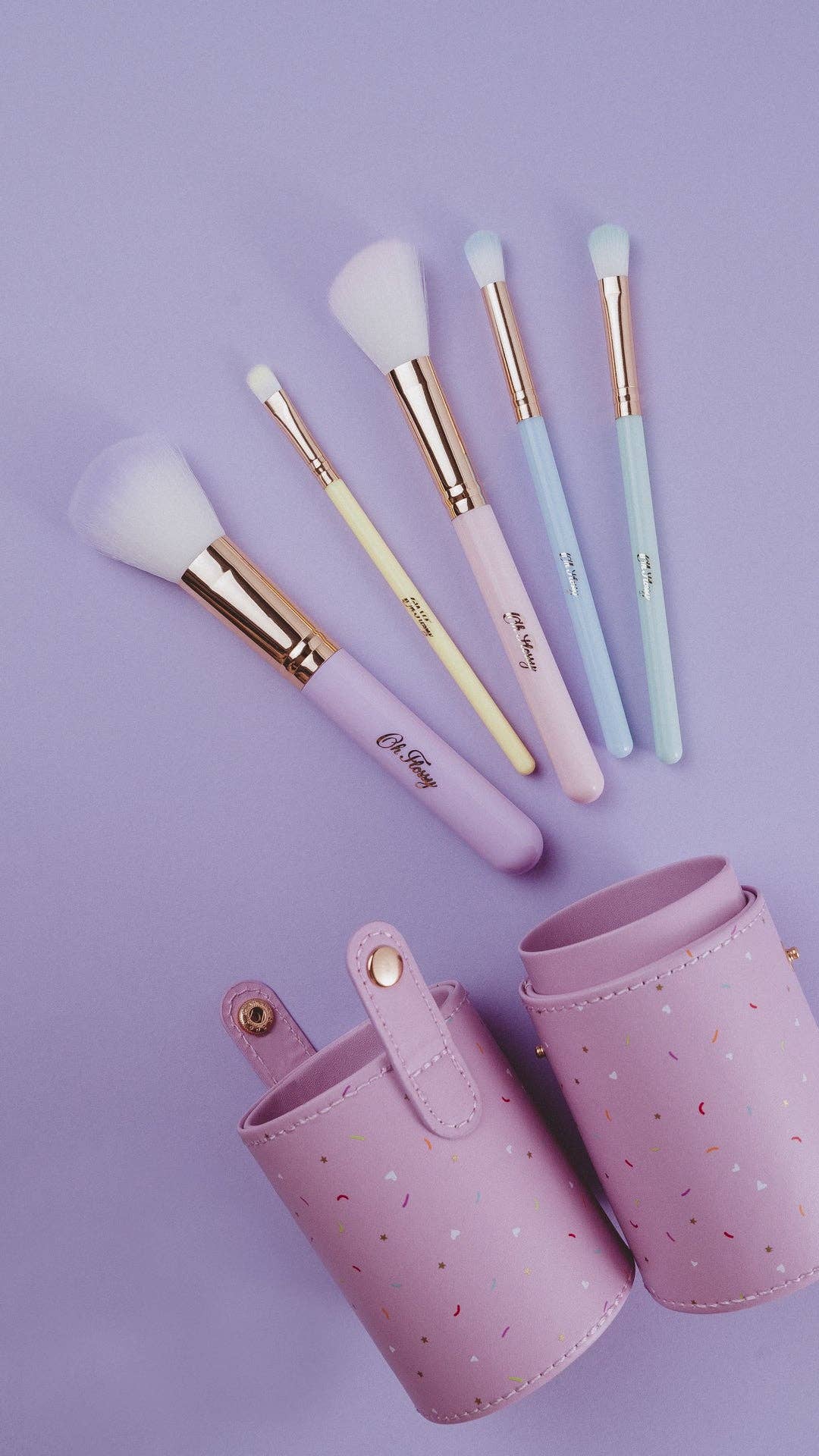 5-Piece Rainbow Makeup Brush Set