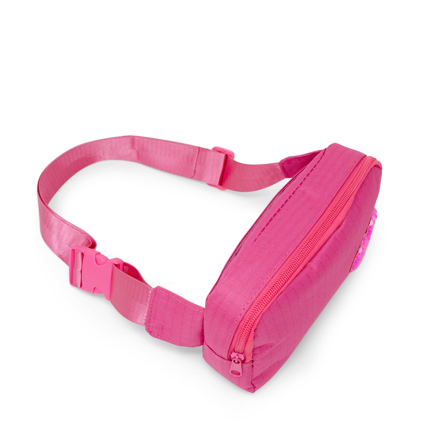 Pink Sequin Heart Crossbody Bag