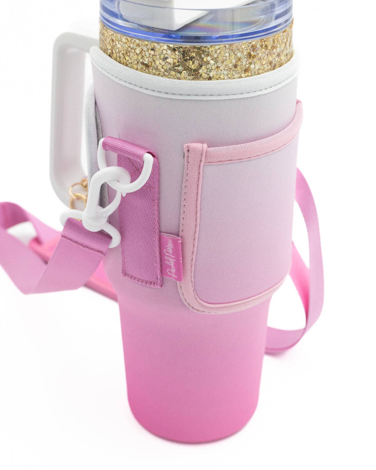 Pretty In Pink Stainless Carrier Sleeve with Drink Charms