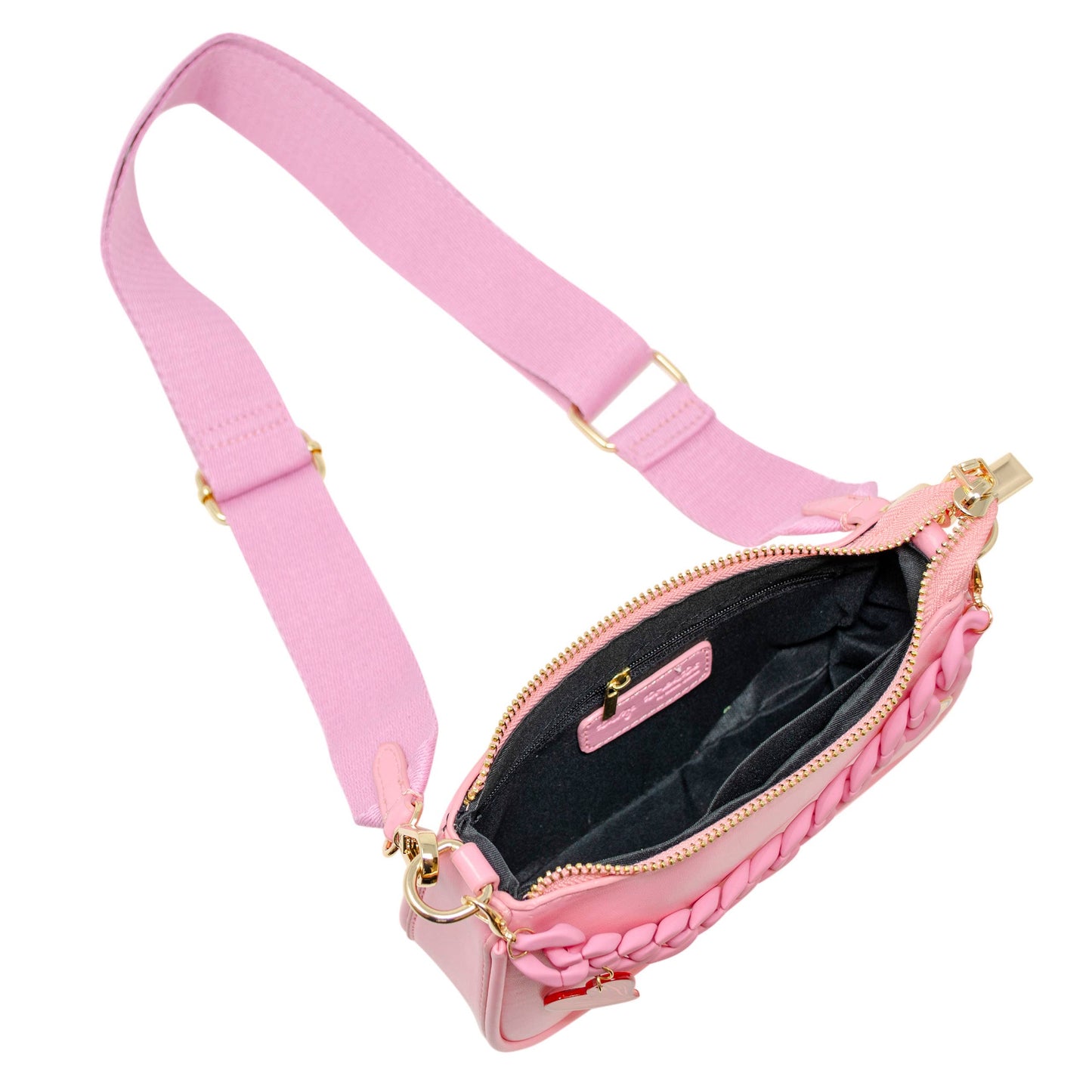 Hot Pink Hobo Chain Charm Bag