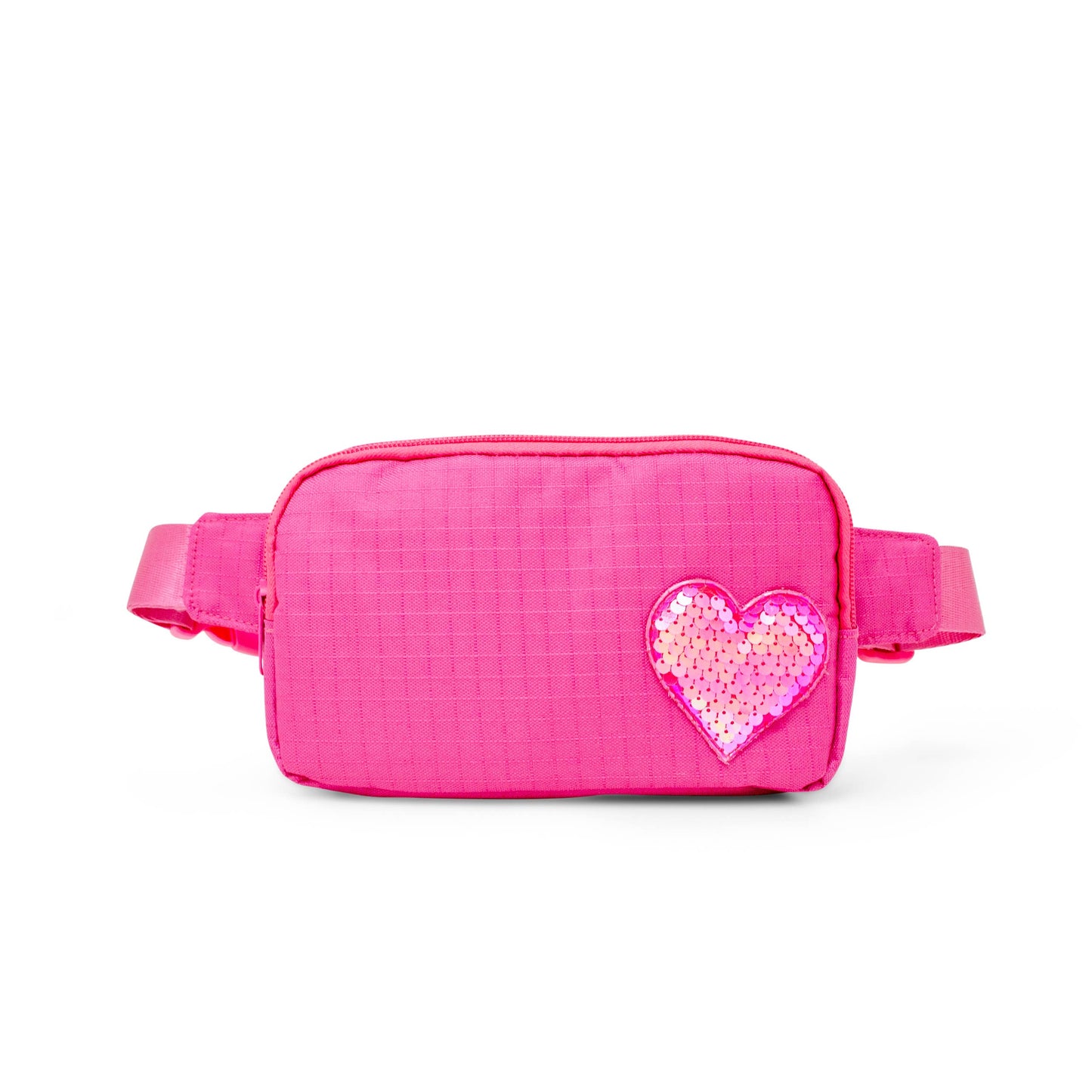 Blue Denim Sequin Heart Crossbody Bag