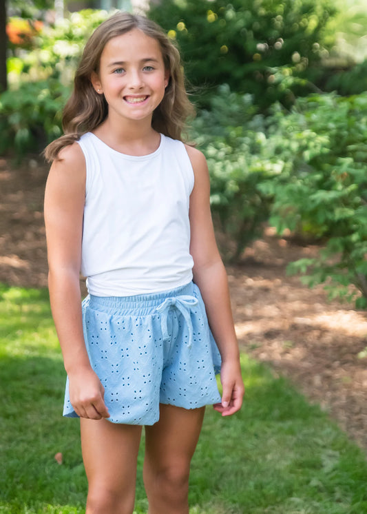 Athleisure Tie Back Top | White