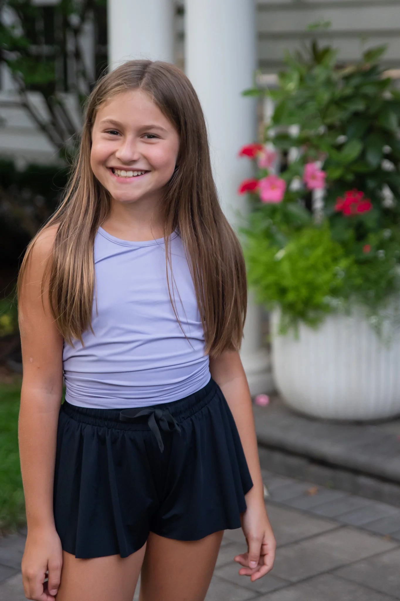 Athleisure Tie Back Top | Lavender