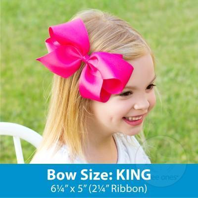 King Grosgrain Hair Bow | White