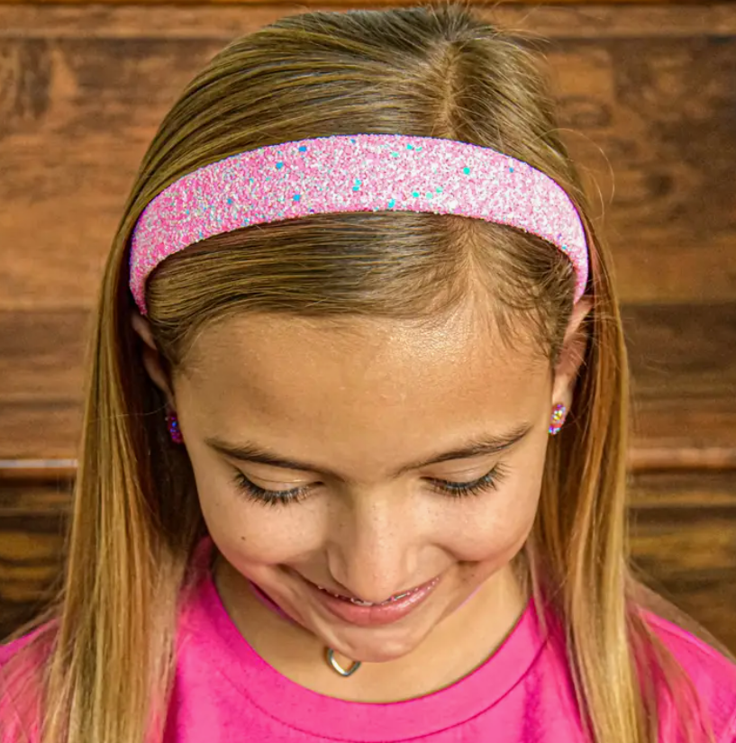 Chunky Glitter Headband | Pink