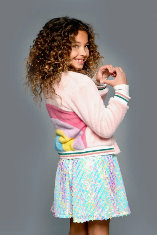 Faux Fur Rainbow Jacket