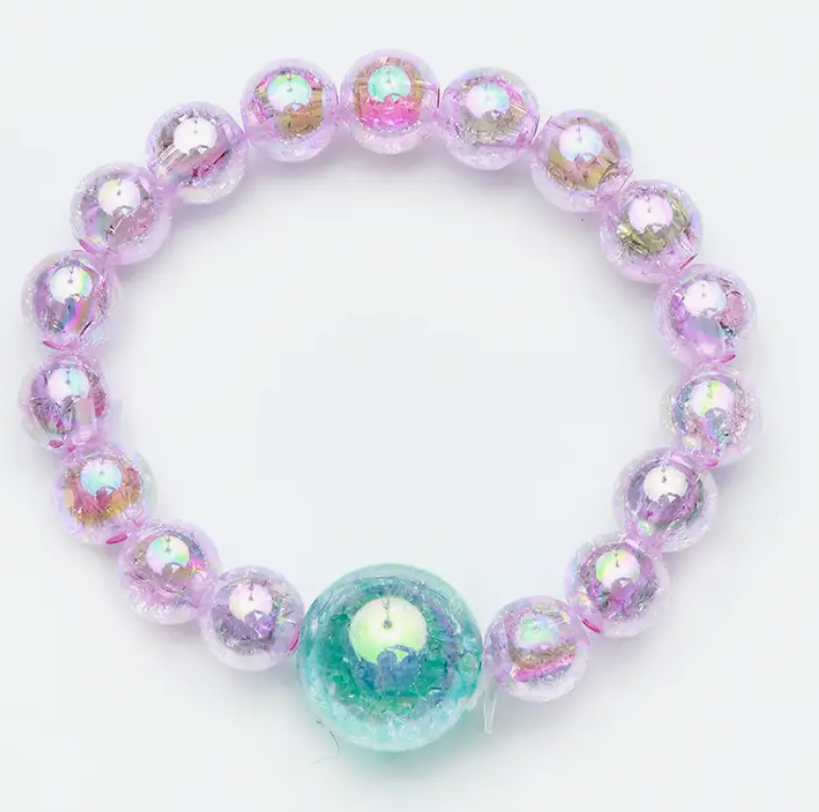 Beaded Watercolor Bracelet | Lavender