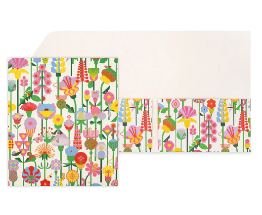 Geometric Flowers Pocket Folder Set