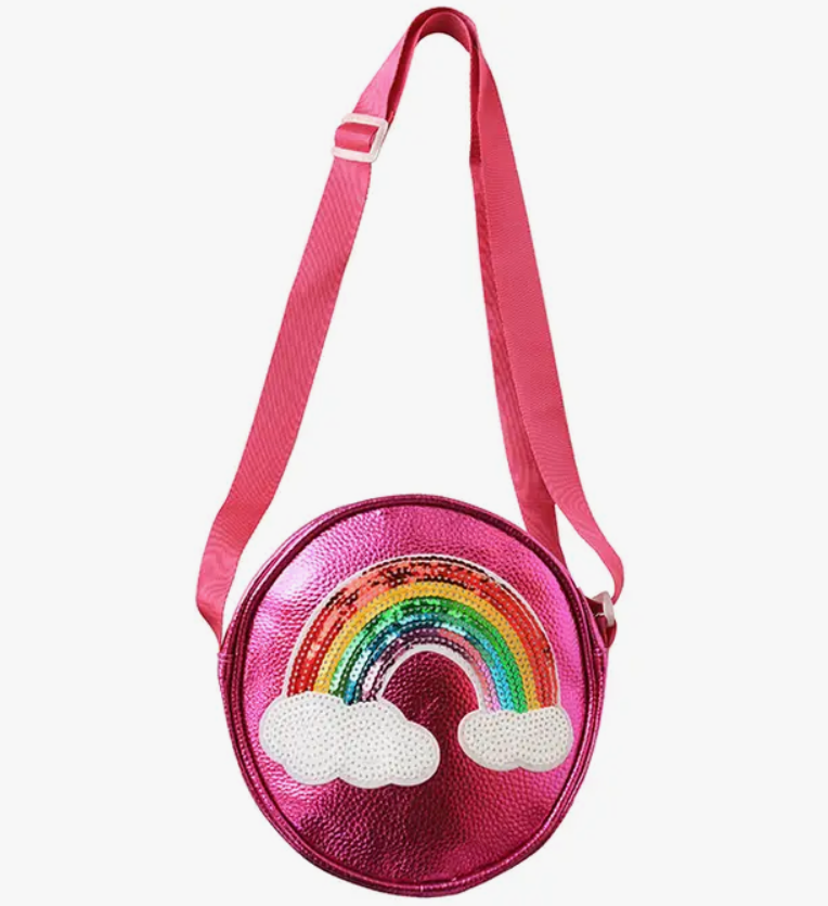 Hot Pink Sequin Rainbow Purse