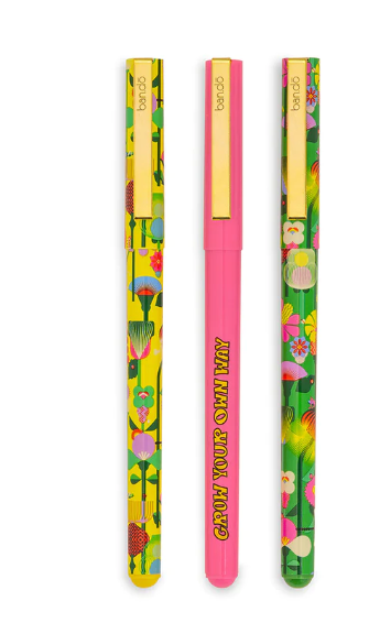 Geometric Flowers Pen Set