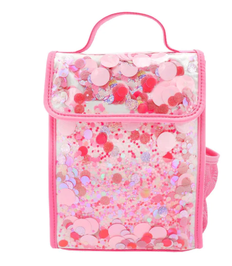 Pink Party Confetti Insulated Lunchbox