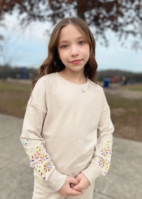 Floral Embroidered Sweatshirt