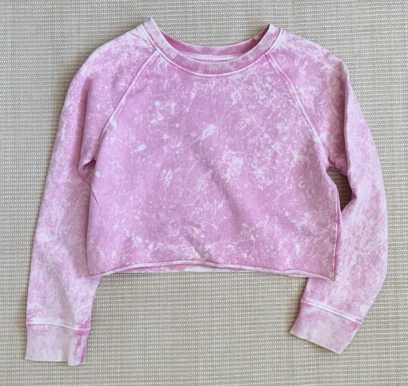Sea Pink Crop Sweatshirt