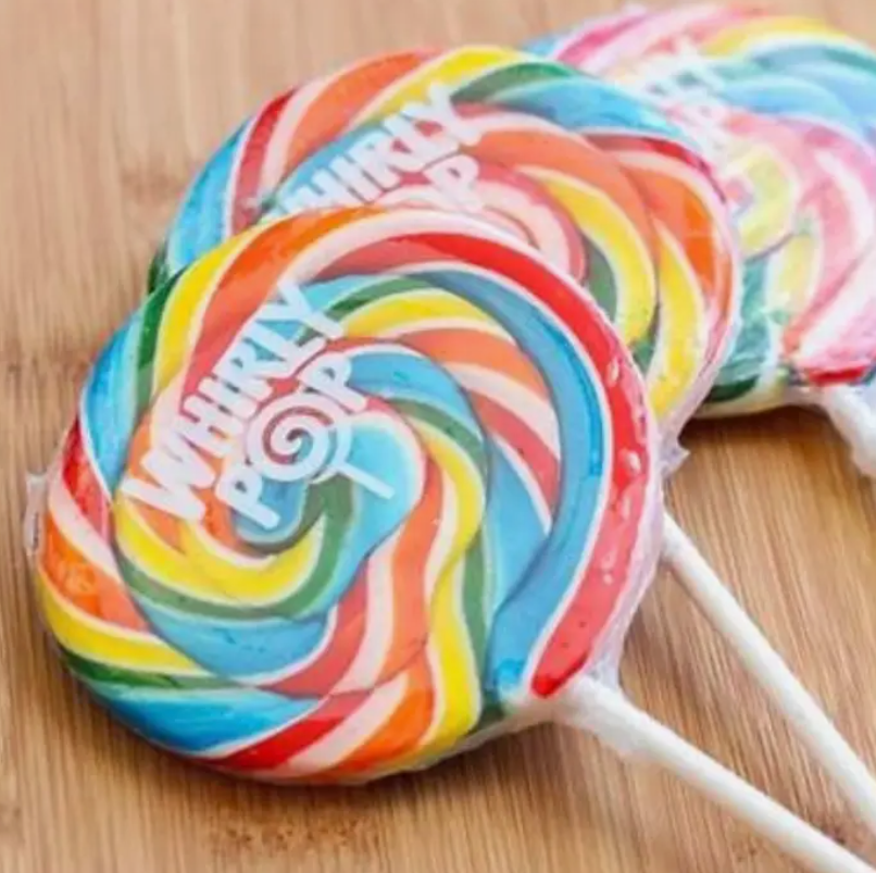 3" Rainbow Whirly Lollipop