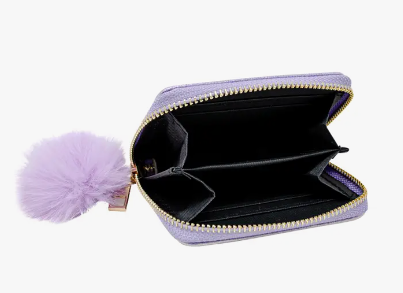 Pink Canvas Checkered Wallet