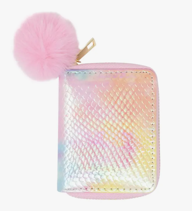 Pink Tie Dye Mermaid Scale Wallet
