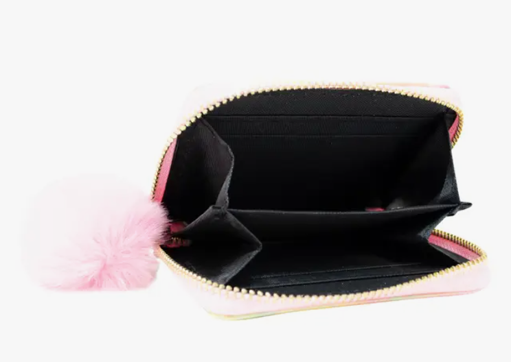 Pink Tie Dye Mermaid Scale Wallet