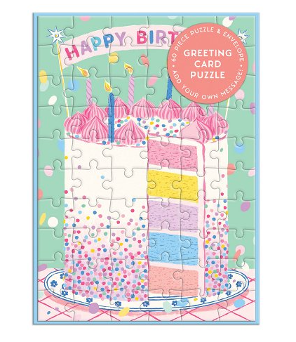 Confetti Birthday Cake Puzzle Card