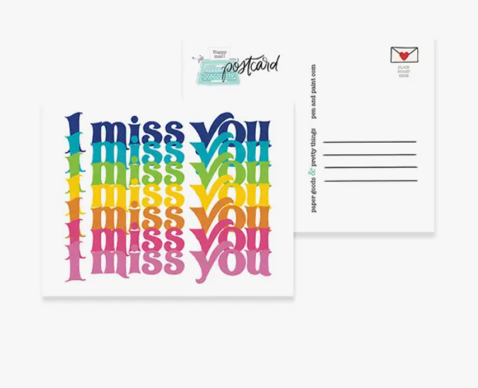 I Miss You Postcard