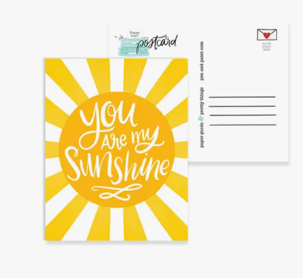 You Are My Sunshine Postcard