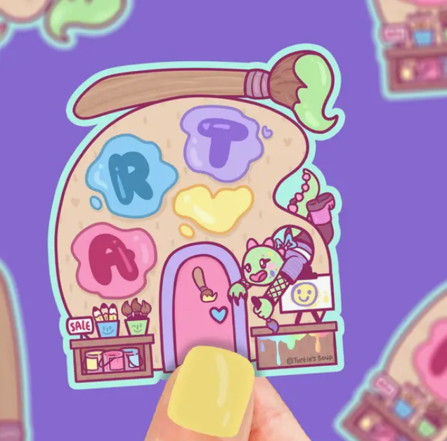 Art Supplies Shop Keeper Sticker