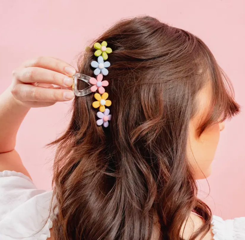 Lively Pastel Daisy Claw Clip