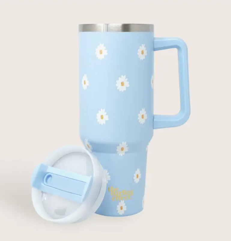 Blue Dancing Daisy 40oz Tumbler