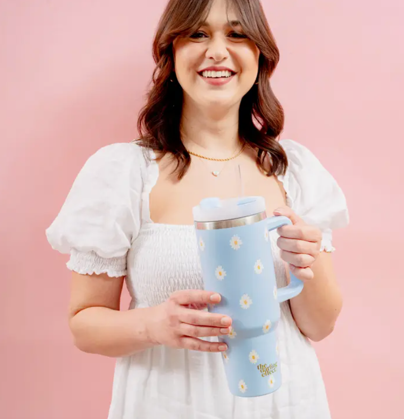 Blue Dancing Daisy 40oz Tumbler
