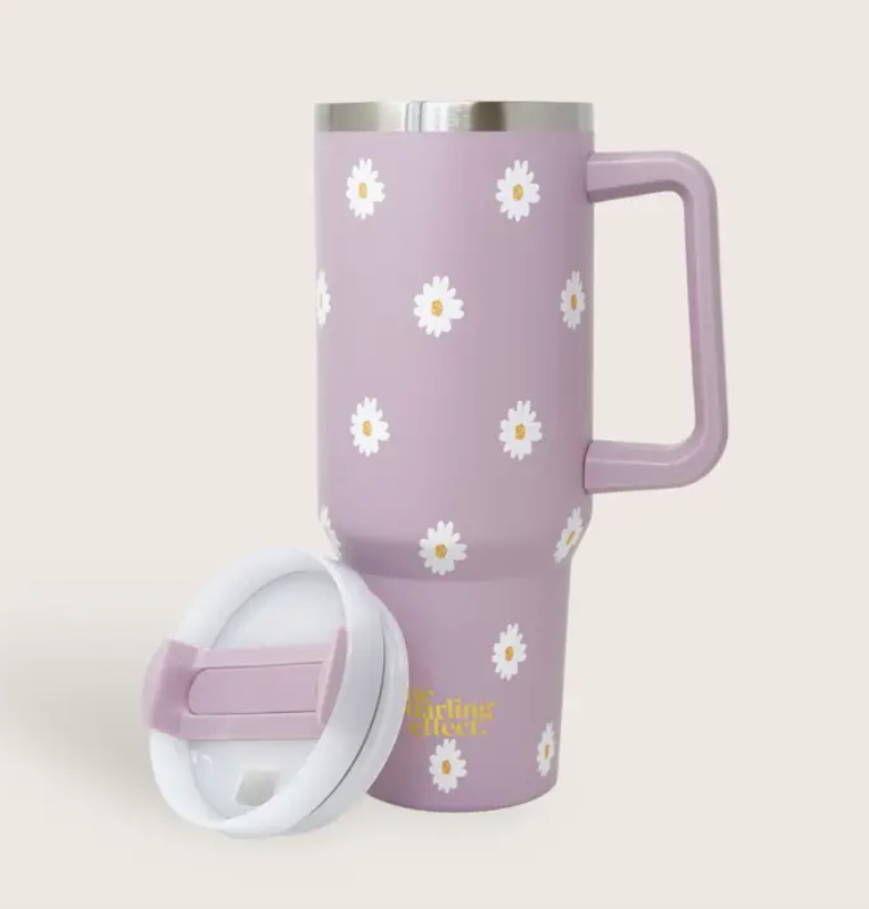 Lilac Dancing Daisy 40oz Tumbler