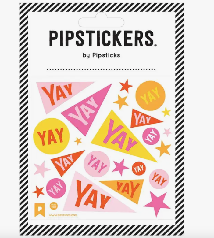 Fuzzy Yay Flags Stickers