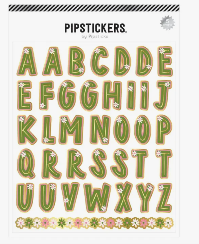 Dainty Daisies Big Alphabet Stickers