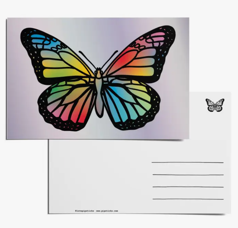 Multicolor Monarch Postcard 12 Pack