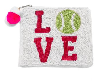Tennis Love Beaded Pouch