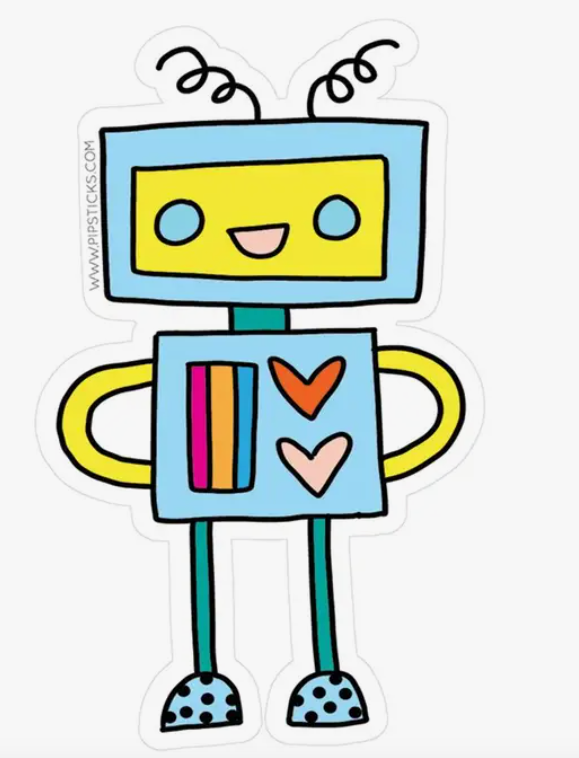 Happy Robot Sticker