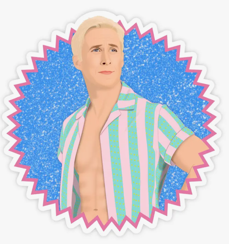 Barbie Movie Ken Ryan Gosling Sticker