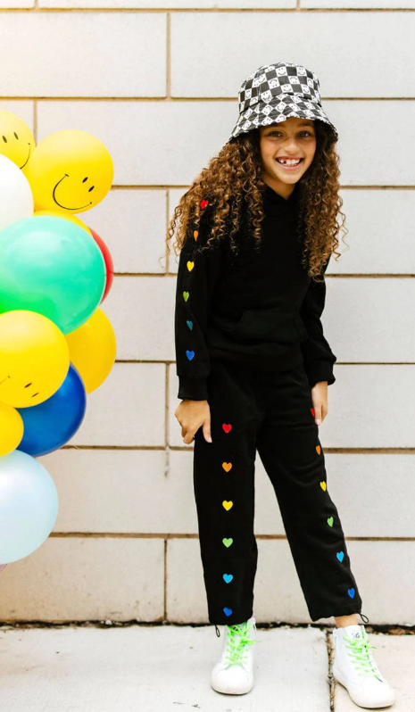 Black Rainbow Heart Track Set