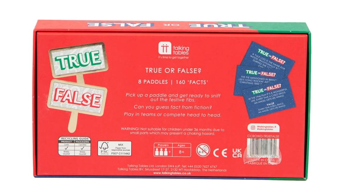 True or False Chrstsmas Trivia Game