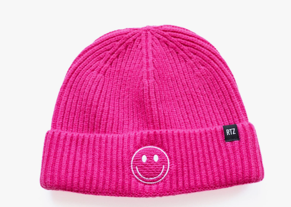 Magenta Smiley Beanie