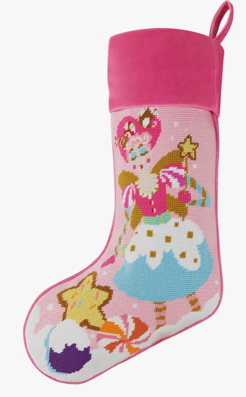 Sugar Plum Embroidered Stocking