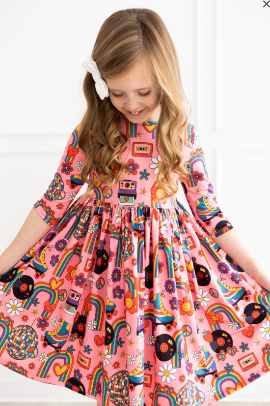 Put Your Records On Twirl Dress