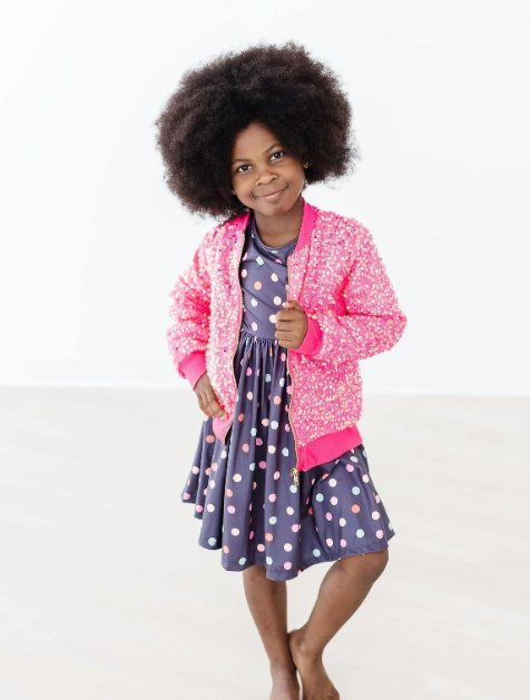City Girl 3/4 Sleeve Twirl Dress