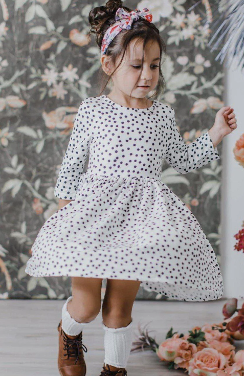 Scattered Dot Twirl Dress